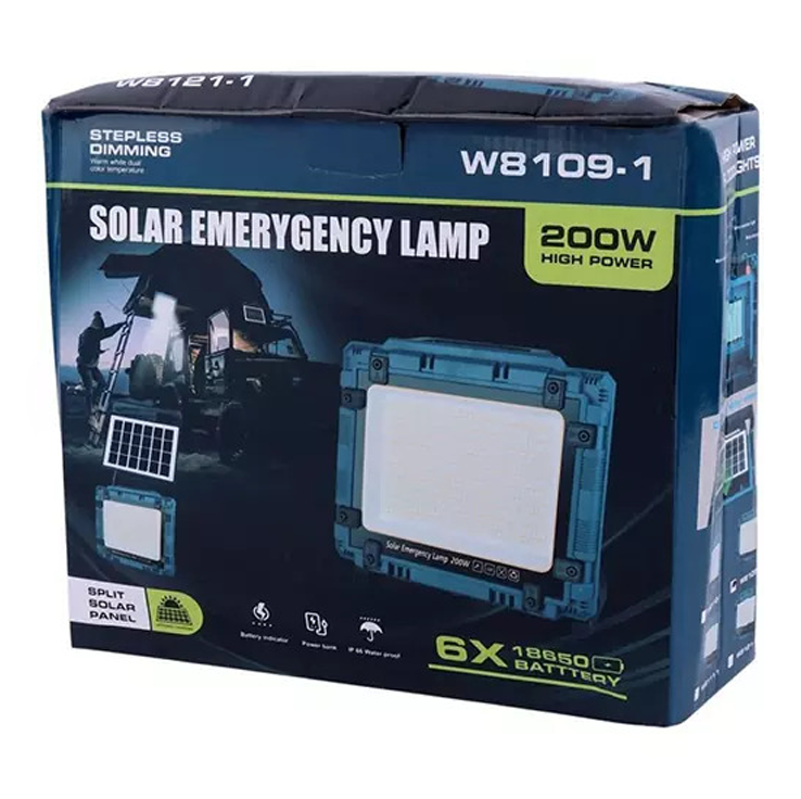 Camping 200 Watt LED Solar Lighting packaging