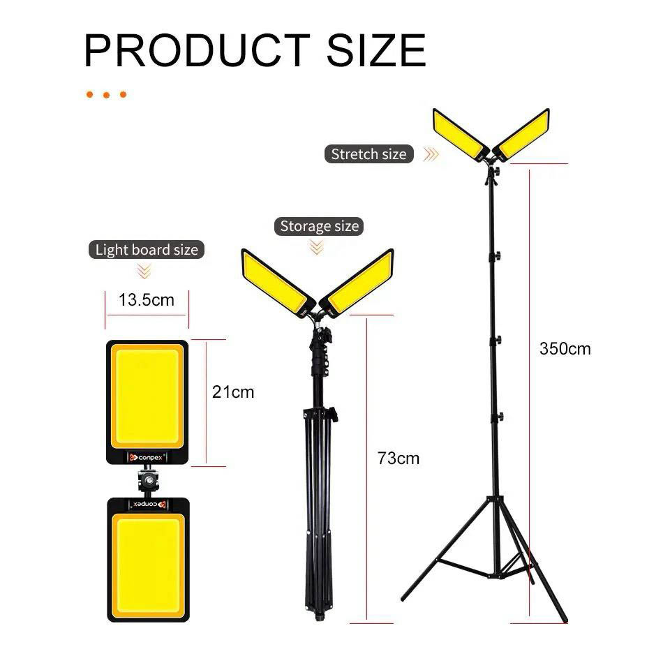 CONPEX FR-28 COB RF CAMPING LIGHT with TRIPOD مشخصات
