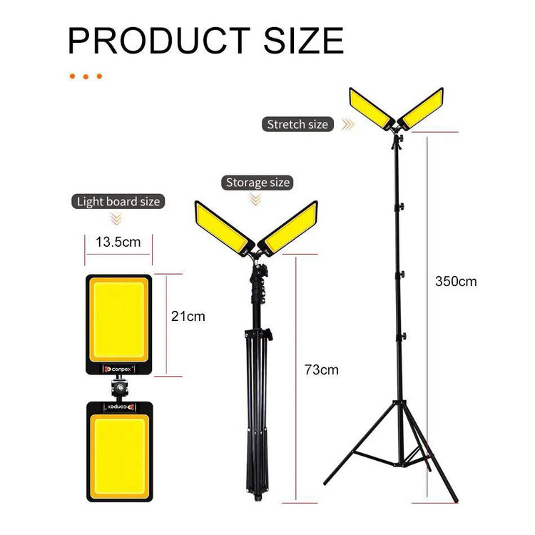 CONPEX FR-28 COB RF CAMPING LIGHT with TRIPOD مشخصات