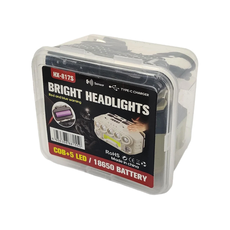 قیمت چراغ پیشانی COB+5 LED مدل HX-817