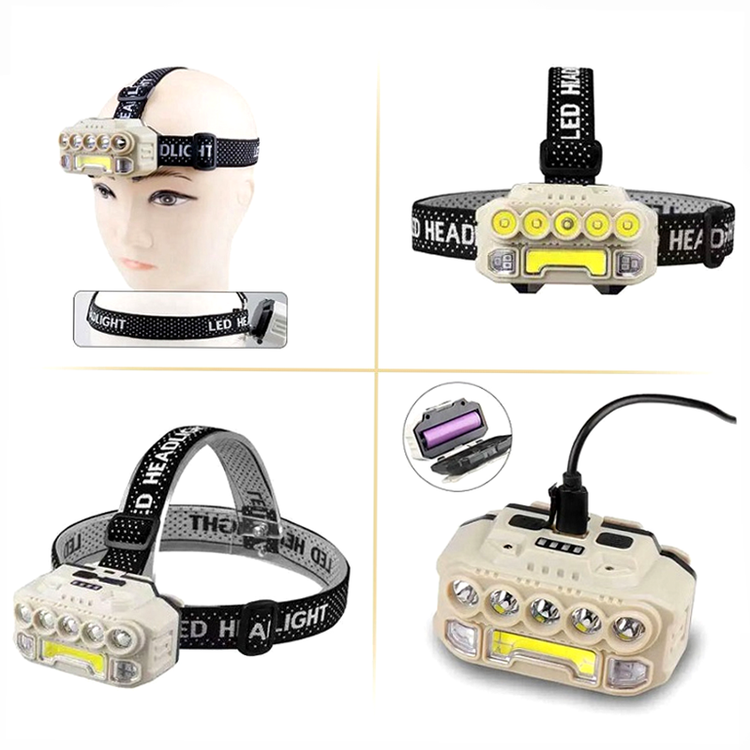 مشخصات چراغ پیشانی COB+5 LED مدل HX-817